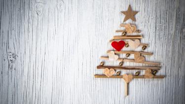 wooden Christmas tree