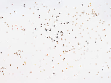 holiday silver star confetti